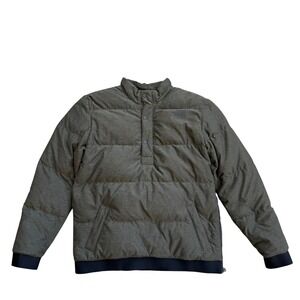 The North Face Mens Mountain Sweatshirt Pullover Down Jacket Olive Green Small